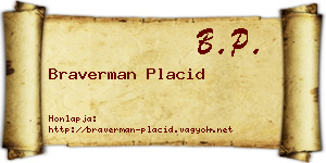 Braverman Placid névjegykártya